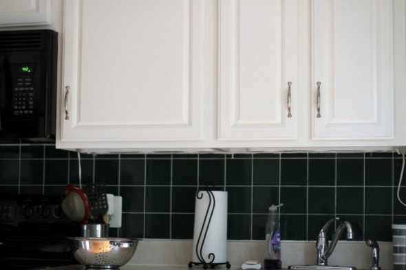 painted pickled oak cabinets