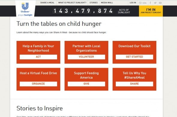 Share A Meal  Sustainable Living  Unilever Project Sunlight USA - Mozilla Firefox 11222014 125533 PM