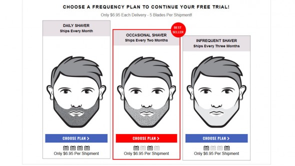 99 Cent Razor Subscription Options