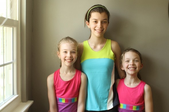 girls in limeapple costco sets