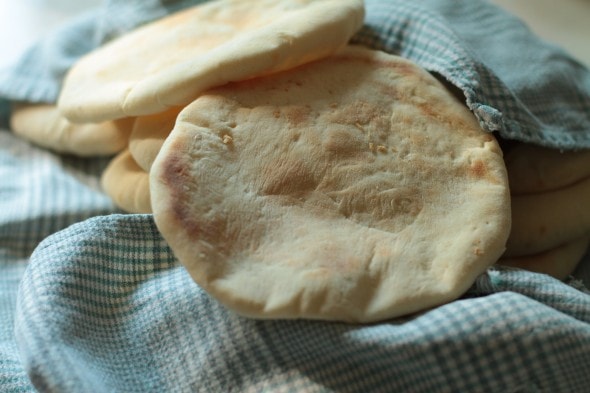 homemade pita bread