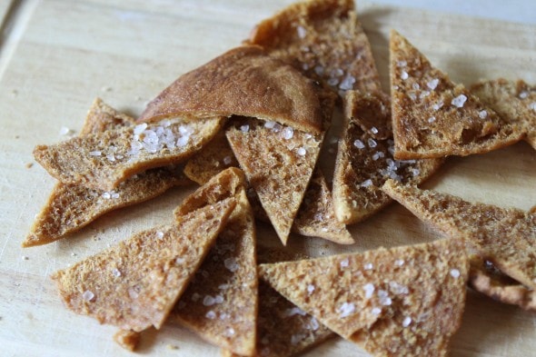 burnt pita chips