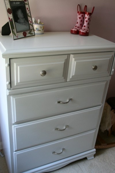 white freecycle dresser