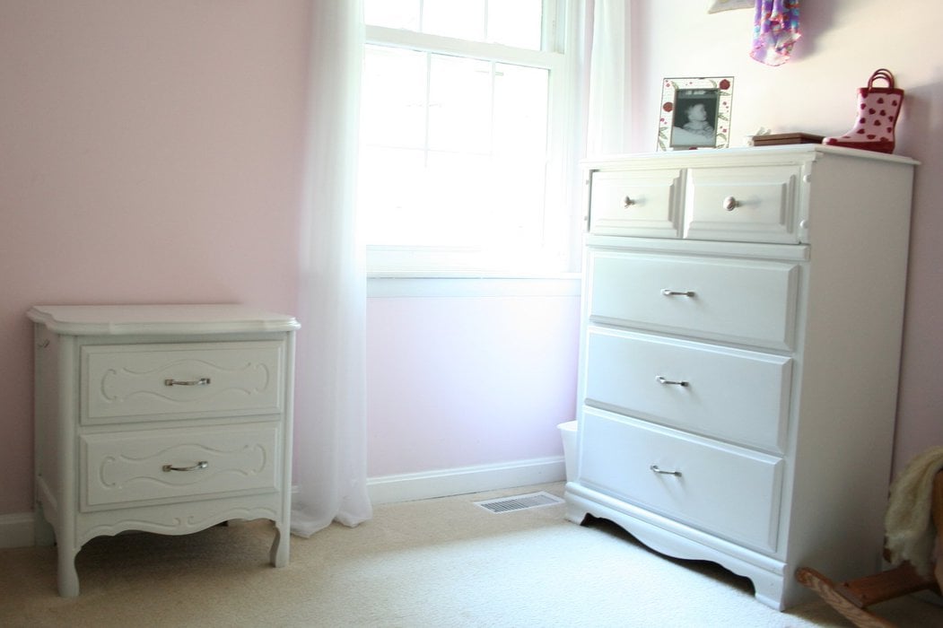 white painted freecycle furniture