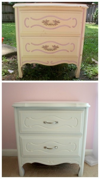 freecycle dresser before and after paint