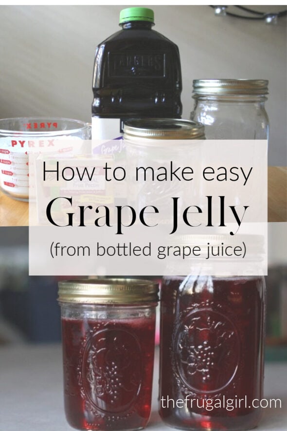 How to make homemade grape jelly (from prepared juice) The Frugal Girl