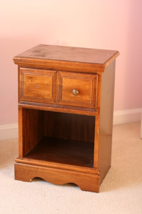 unpainted nightstand