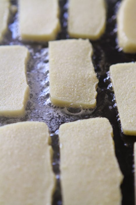 slices of cornmeal mush