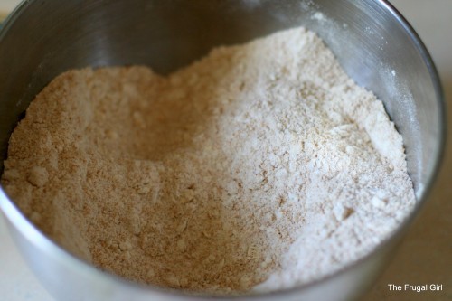 flour in a bowl.