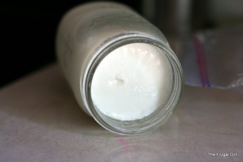 yogurt in a glass jar