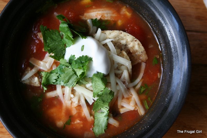 Easy Frugal Cooking | Tortilla Soup - The Frugal Girl