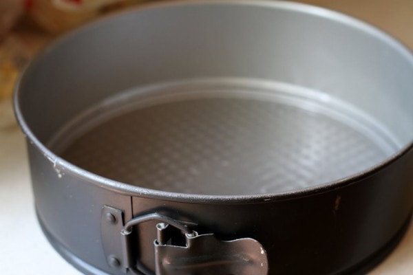 A springform pan for cheesecake