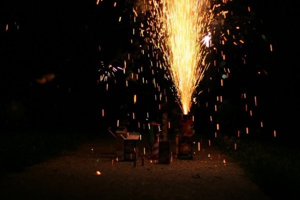 an exploding firework.