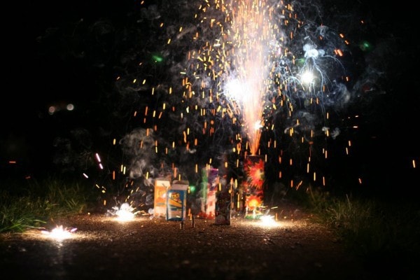 Ground-based fireworks.