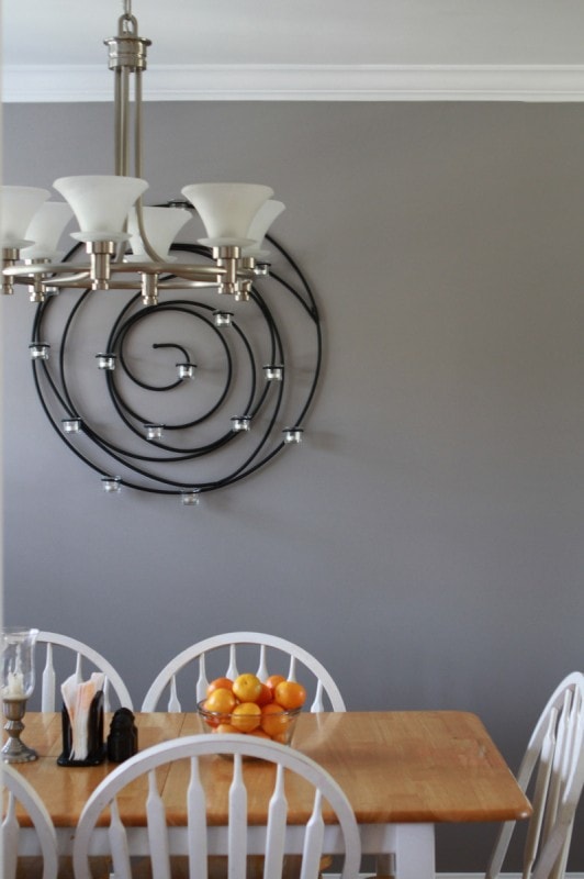 grey living room and dining room