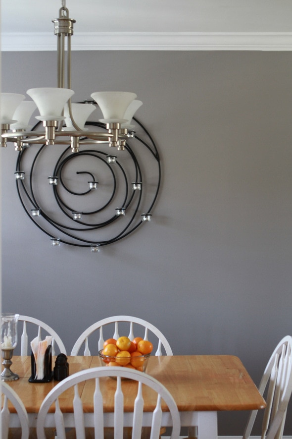 grey living room and dining room