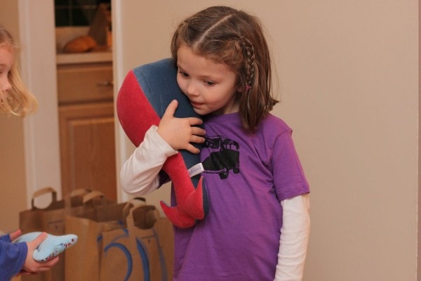 Zoe with arthur the whale