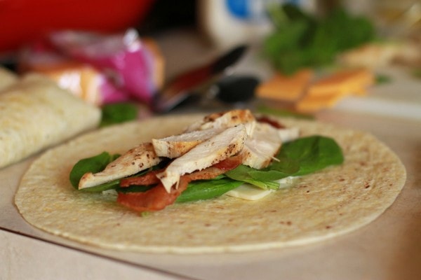 bacon chicken wraps