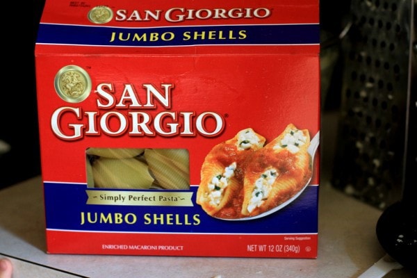 A box of jumbo pasta shells.
