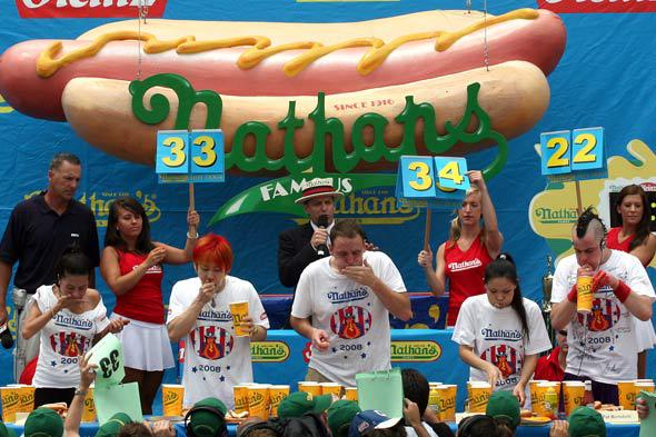hot dog eating contest.