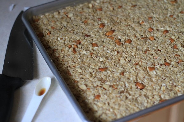 granola before baking.