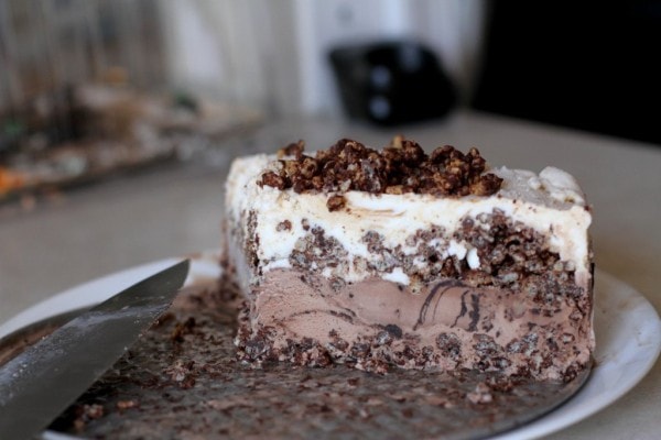 homemade mocha ice cream cake