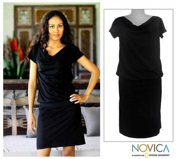 A black dress from Novica.