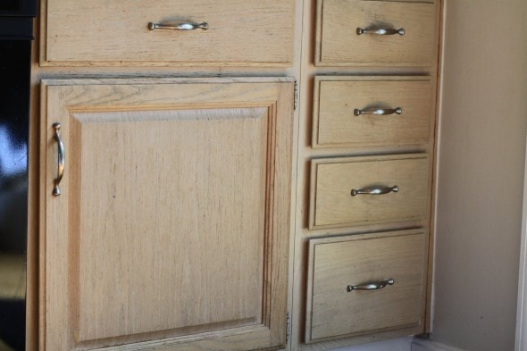 kitchen sink cabinet before