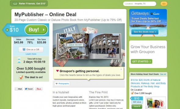 MyPublisher Deal of the Day Groupon Amarillo - Mozilla Firefox 7222013 85140 AM