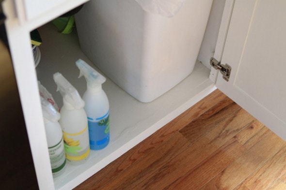 under sink cabinet painted