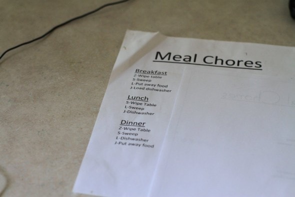 old meal cleanup plan