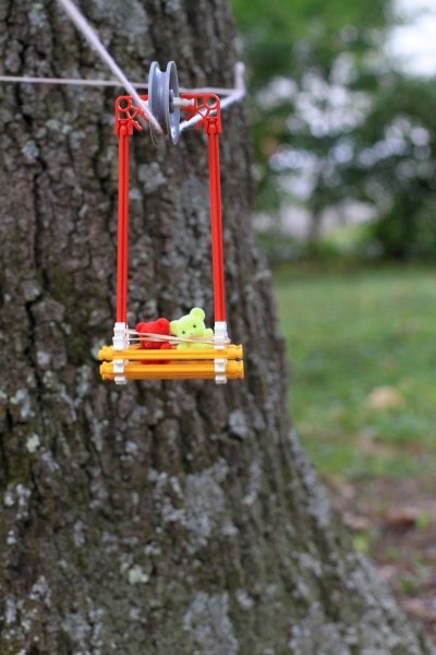 knex zip line car