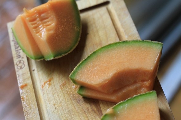 bruised cantaloupe