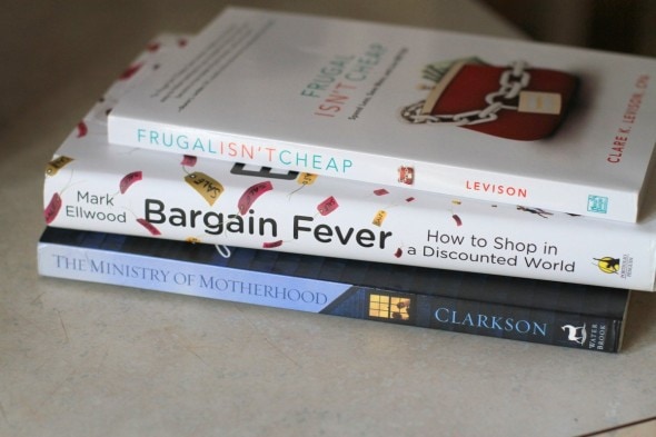 the frugal girl's reading pile