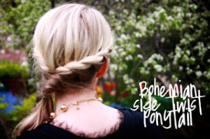 bohemian ponytail