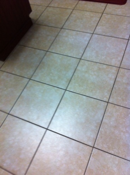 tile before Grout Renew