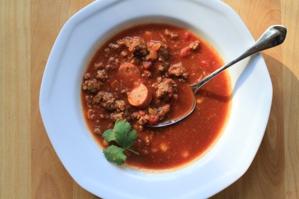 beef and sausage chili