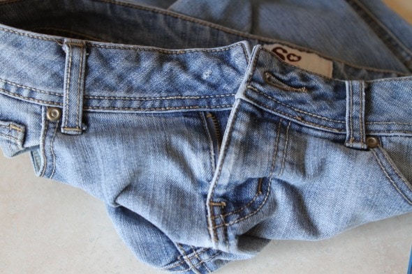 jeans missing a button