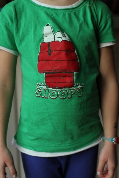 modified Snoopy shirt