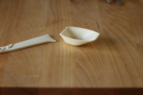 broken plastic measuring spoon