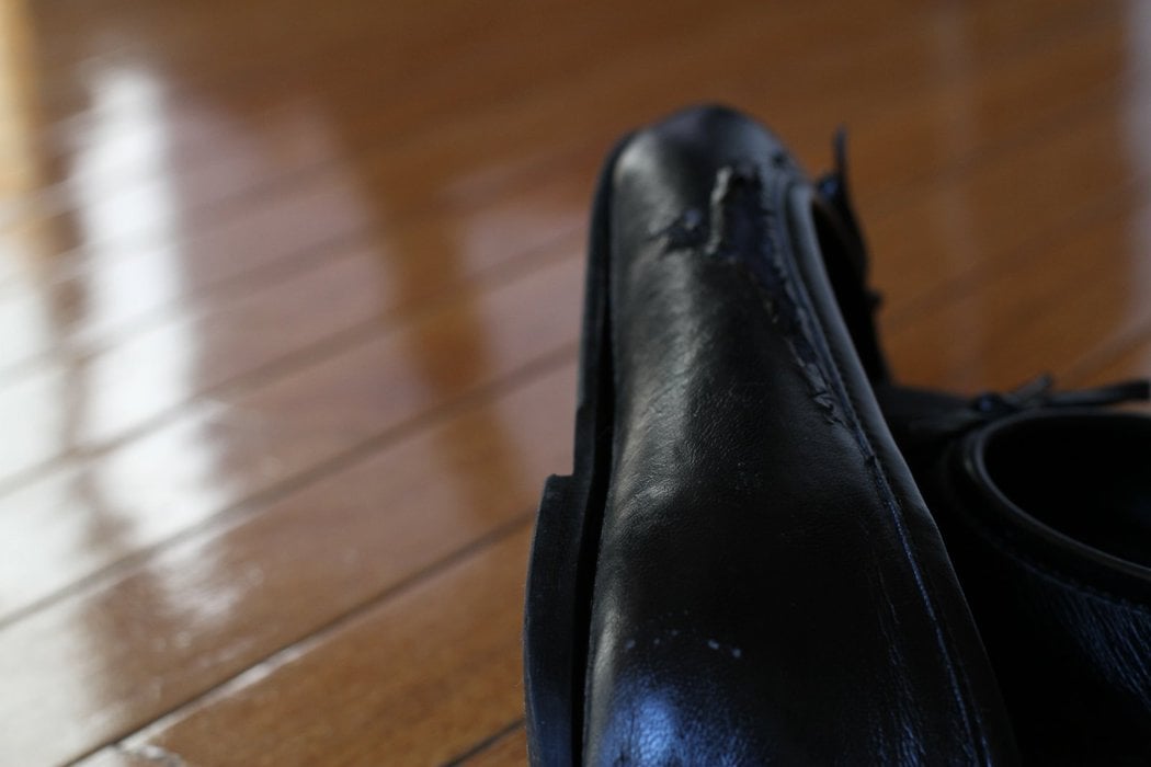 Remember when I ShoeGooed my black flats? The Frugal Girl