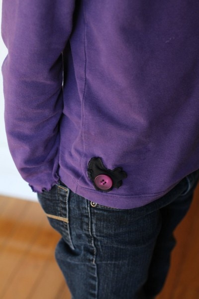 how to mend a knit shirt with a hole
