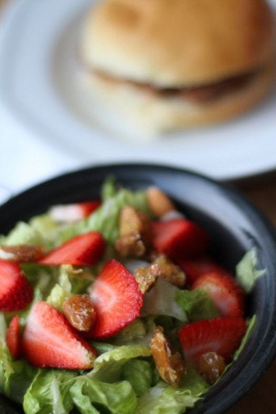 strawberry salad and sloppy joes