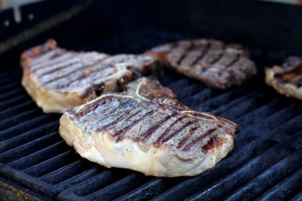grilled local steaks