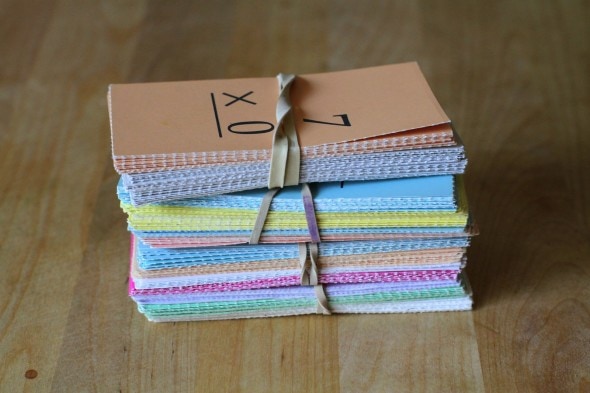 storing Saxon flash cards