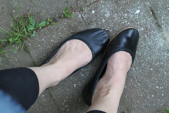 all leather Aise ballet flats