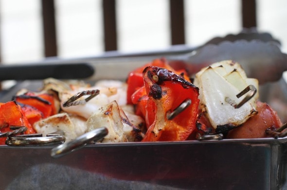 grilled peppers and onions