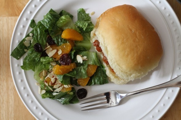 A sloppy joe dinner plate.