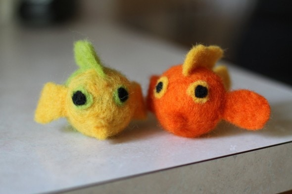 felted wool fish