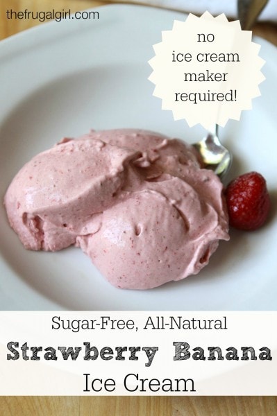sugar free strawberry banana food processor ice cream